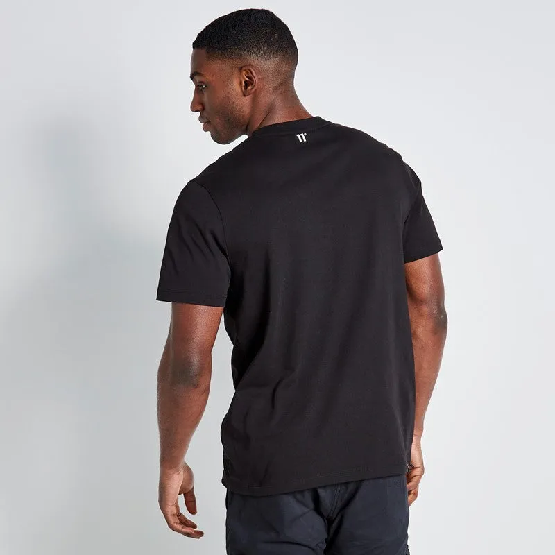 Cut and Sew Panelled T-Shirt - Black / White