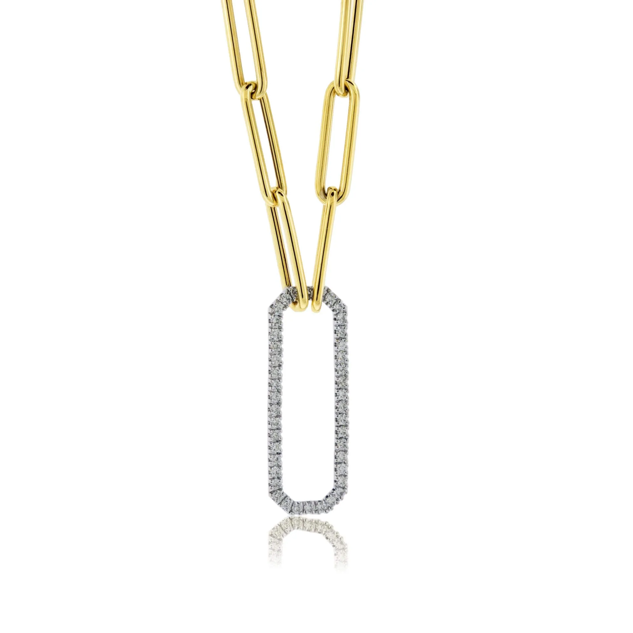 Diamond 2 Ways Two Toned Gold Pendant