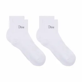 Dime Classic 2 Pack Socks (White)