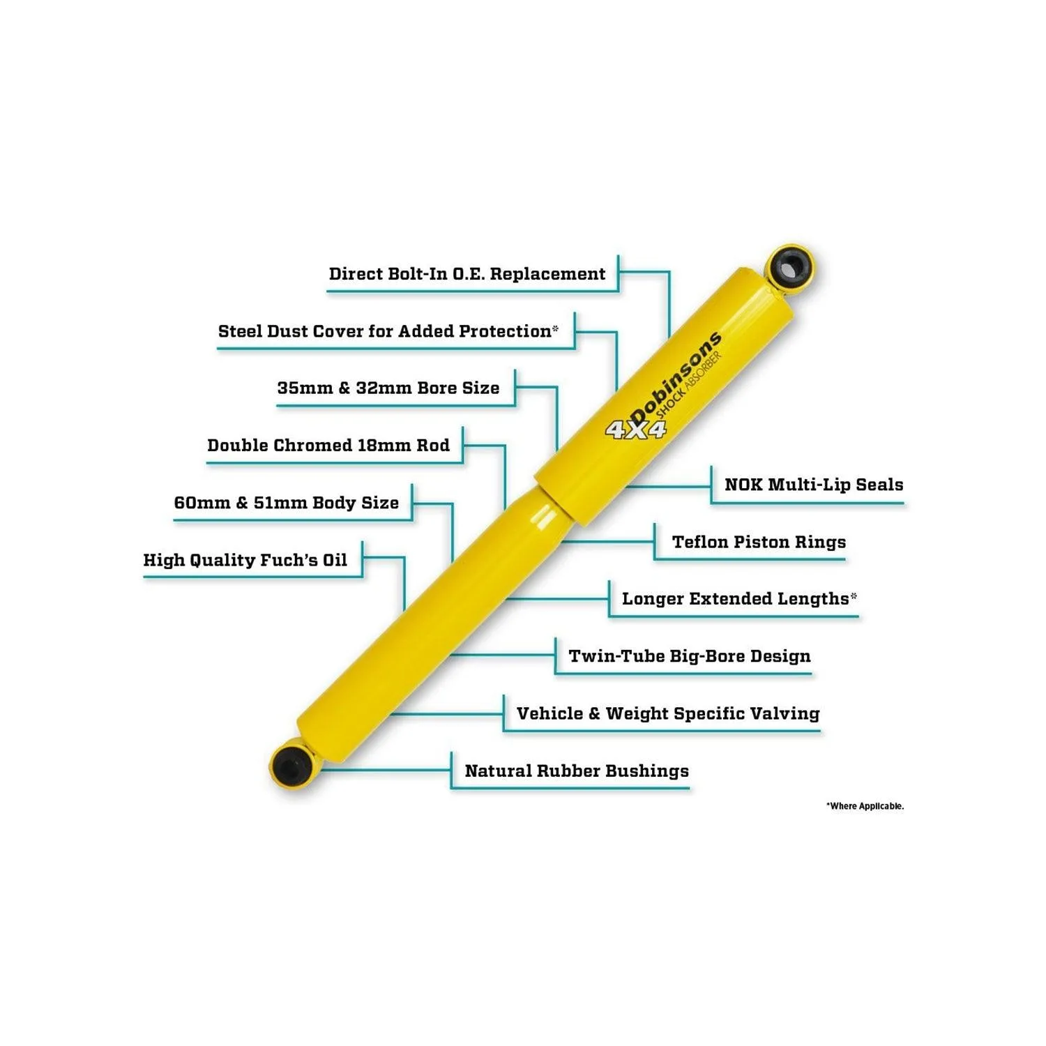 Dobinsons Pair of Rear Shocks  (GS21-015BC)