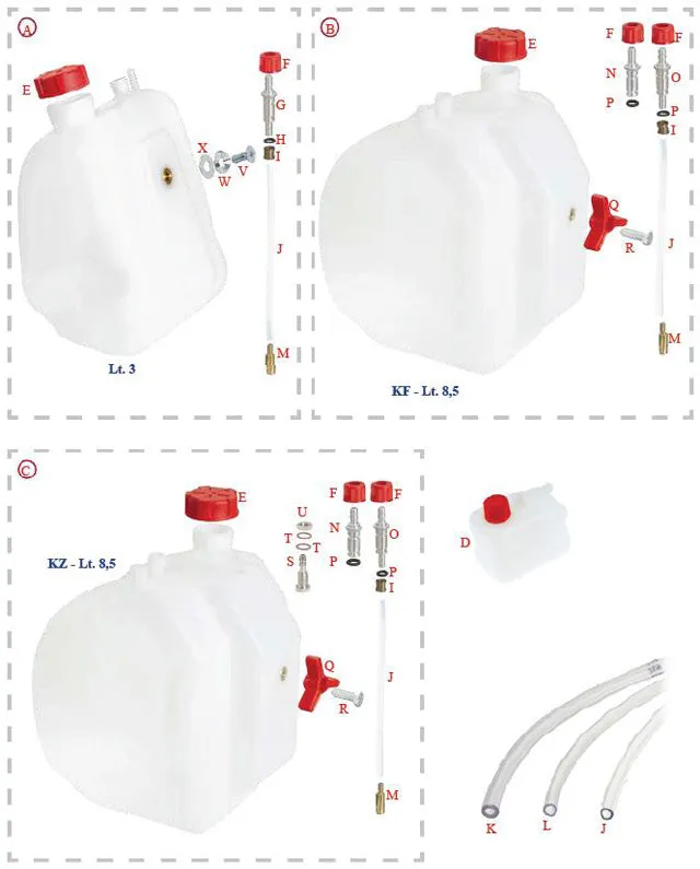 E. 0224.00A Tony Kart OTK Fuel Tank Cap for New Style Tank, 3 Liter and 8.5 Liter