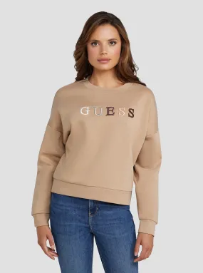 Eco Beige Clara Logo Jumper