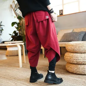 Embroidered Layered Pants- Japanese Streetwear