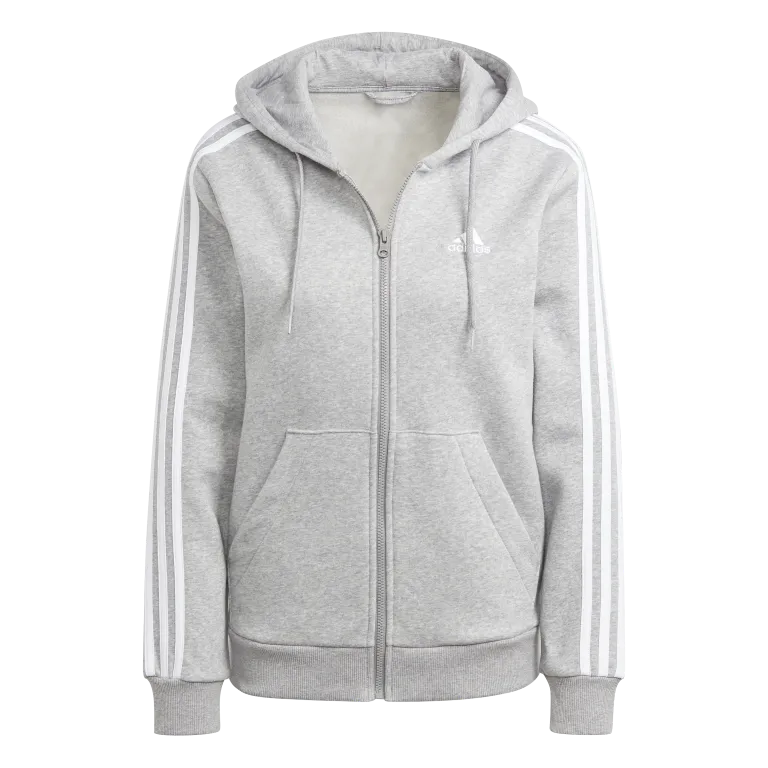 Essentials 3-Stripes Full-Zip Fleece Hoodie