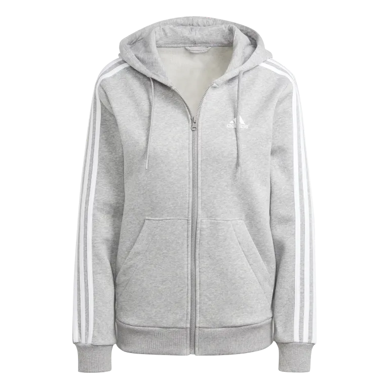 Essentials 3-Stripes Full-Zip Fleece Hoodie