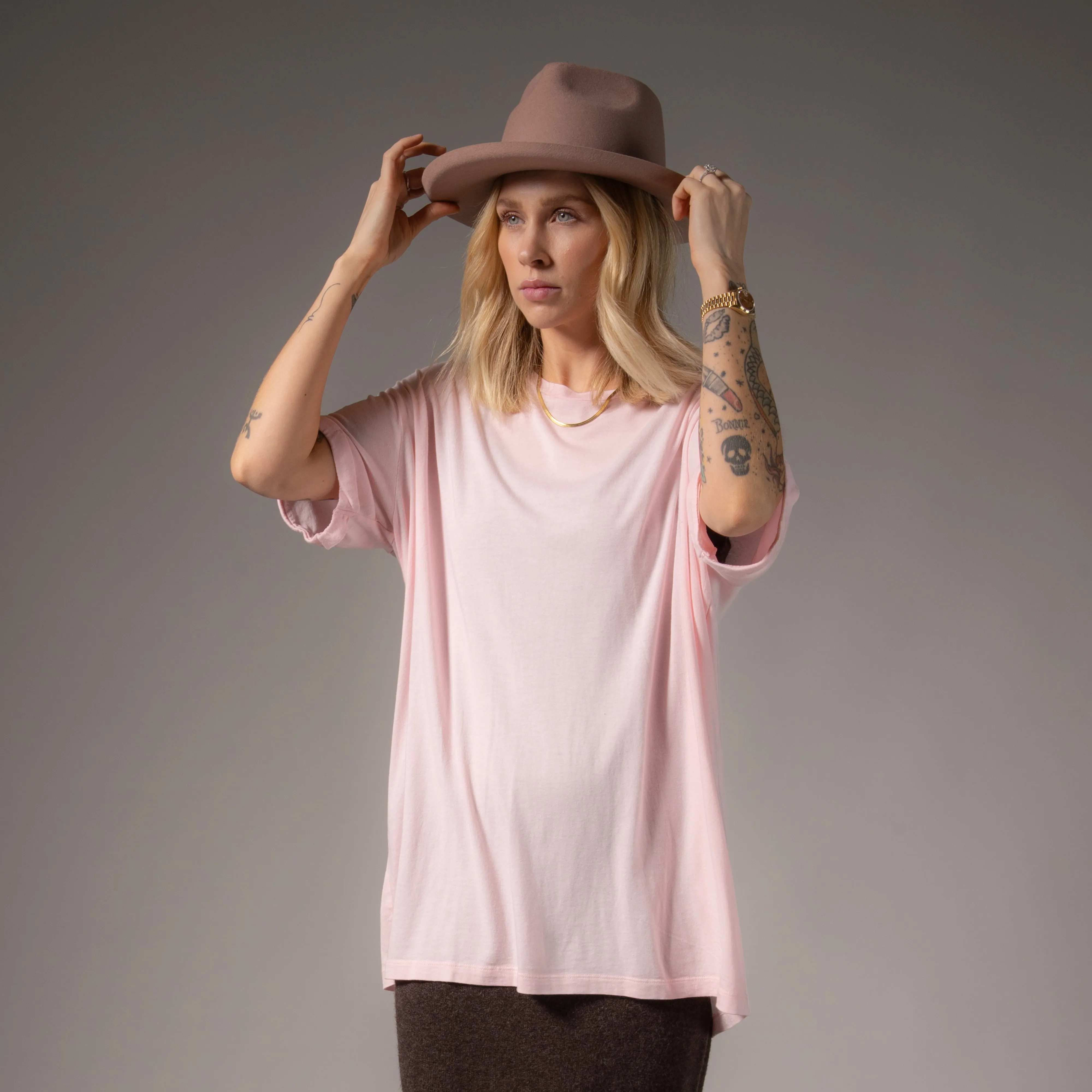 Essentials - Oversized Tee - Blush Pink