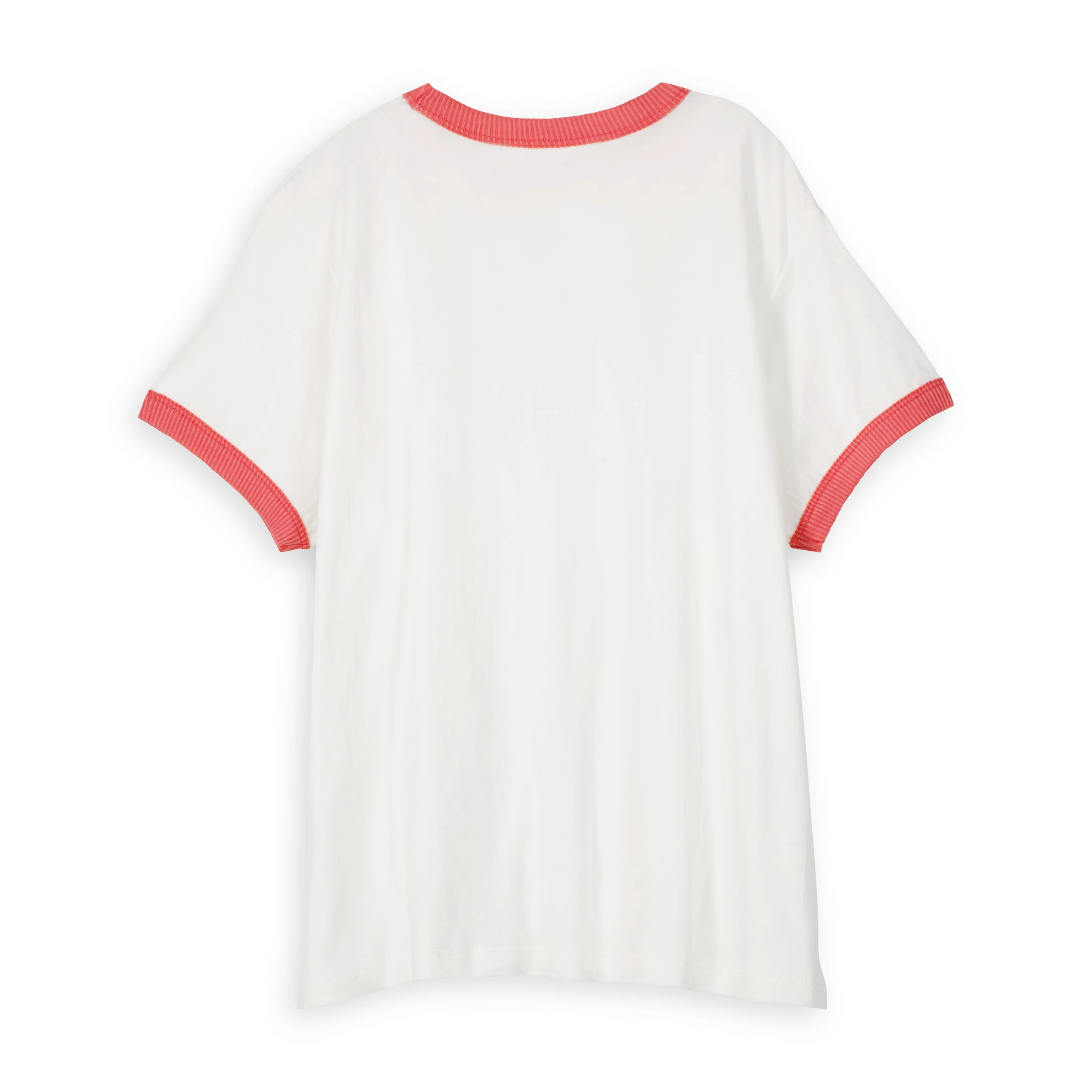 Essentials - Perfect Ringer Tee - White & Red