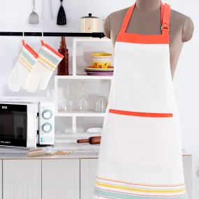 Evita Red/Cream 1 Pc Apron