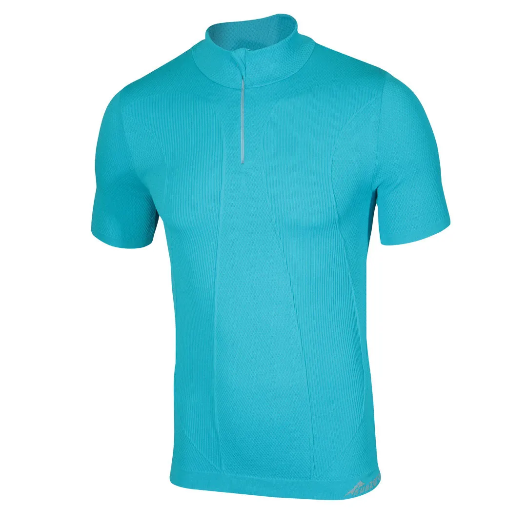 Factor 1 Plus Mens Short Sleeve Zip Neck Base Layer Top