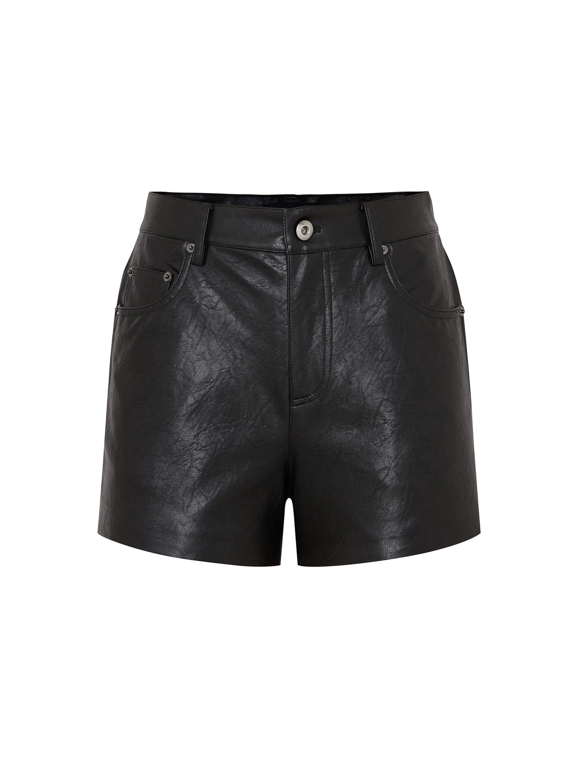 Faux Leather Mini Shorts