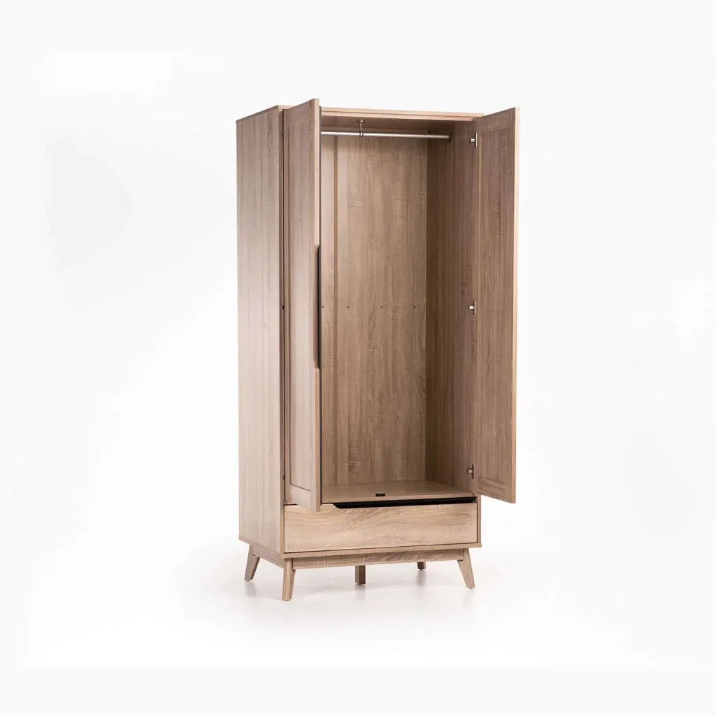 FIN DELUXE 2 DOOR 1 DRAWER ROBE