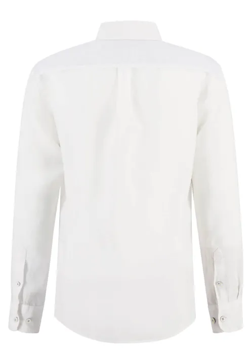 FYNCH HATTON® Premium Linen L/S Shirt/White - New SS24