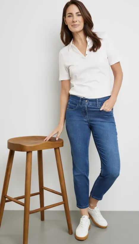 GERRY WEBER<BR>
7/8 Jeans BEST4ME Jeans<BR>
Blue<BR>