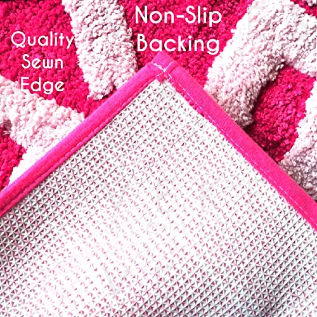 Get Naked Bath Mat Hot Pink Funny Cute Bathroom Rugs Magenta Peach Dark Pink Rug Shower Funny Bathroom Decor for Girls Women Fun Cute Bath Mat Non-Slip Washable Bath Mat College Apartment Decor