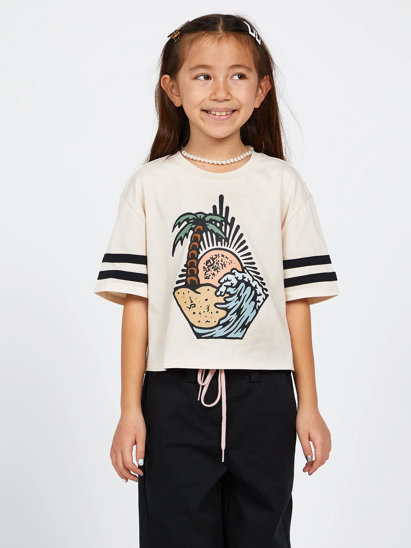 Girls Truly Stoked Short Sleeve Tee - Sand