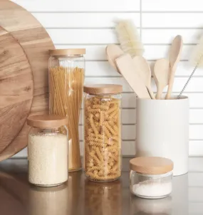 Glass Storage Jar w/Wooden Lid