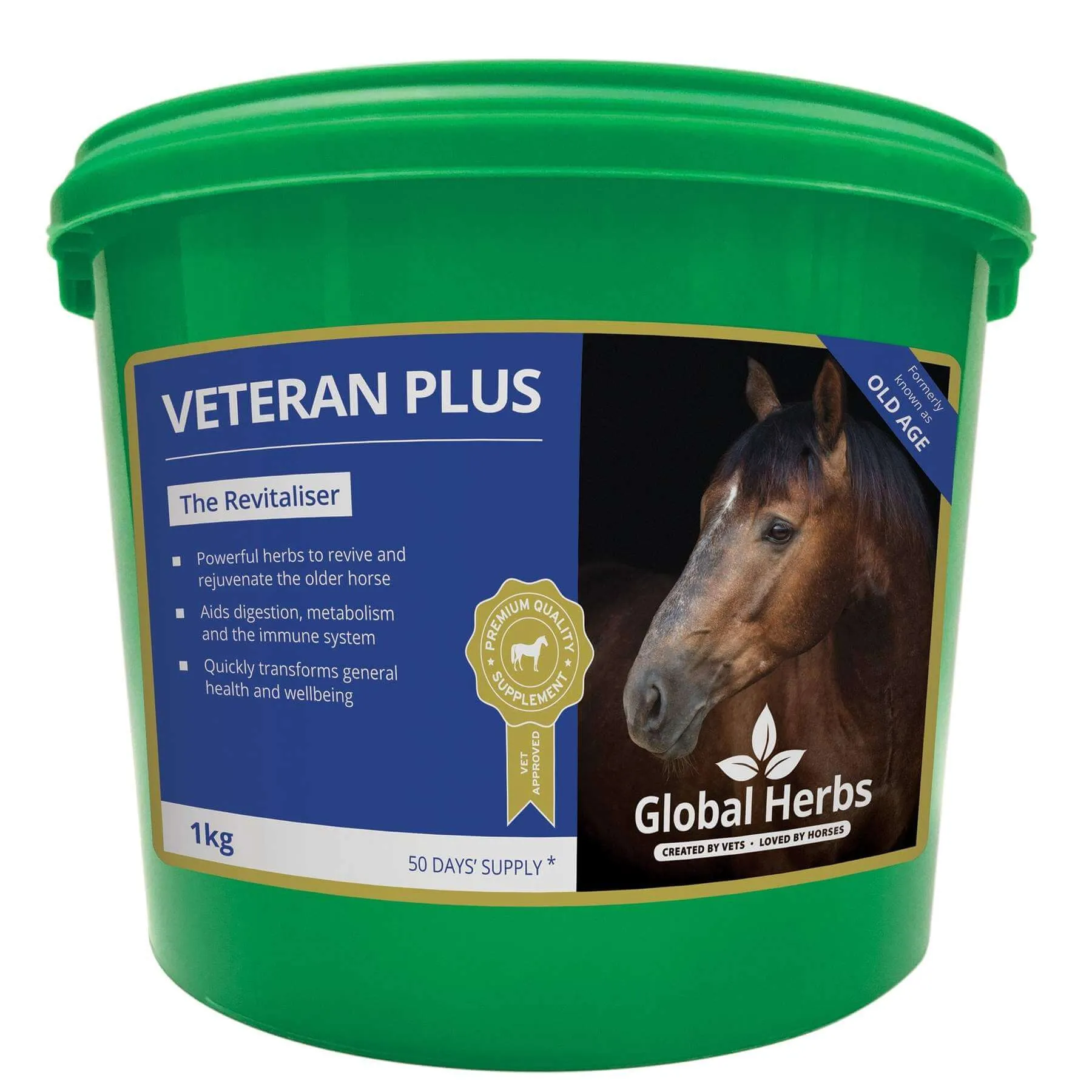 Global Herbs Veteran Plus Equine Supplement 1kg