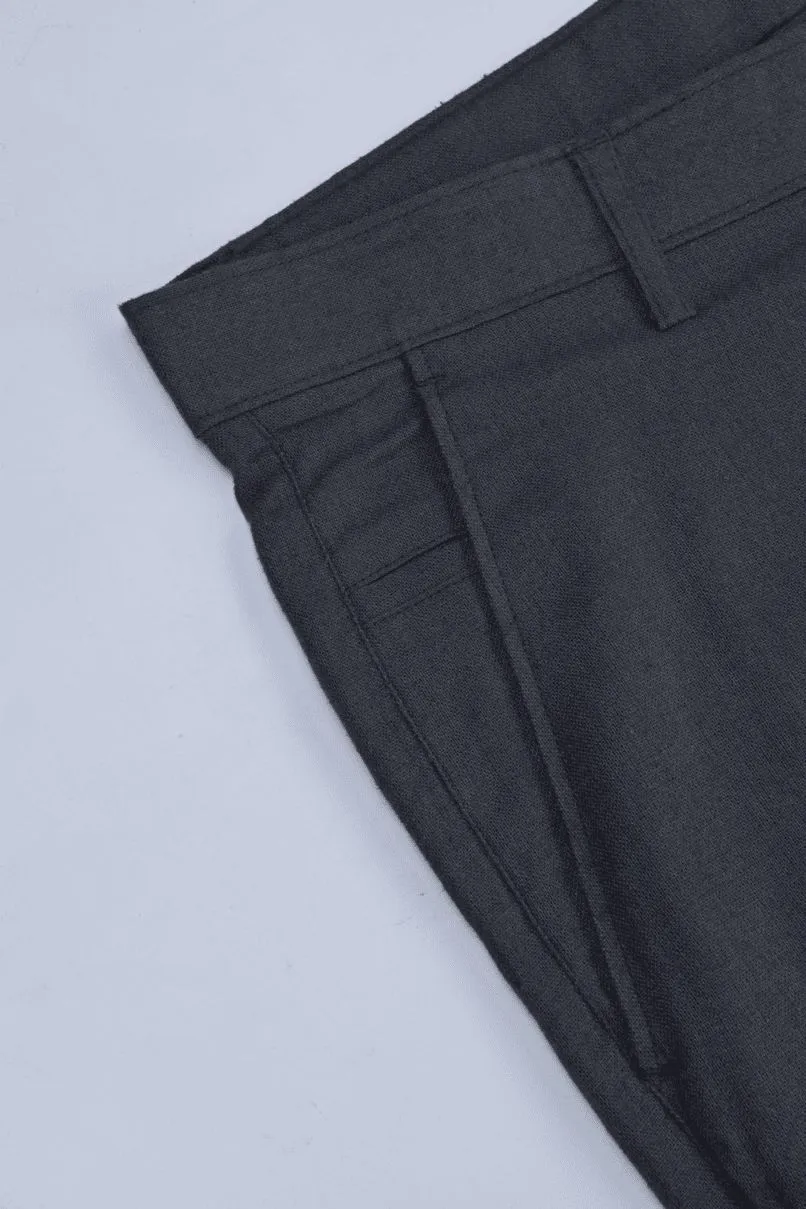 Grey Linen - 2 way stretch - COTTON PANT