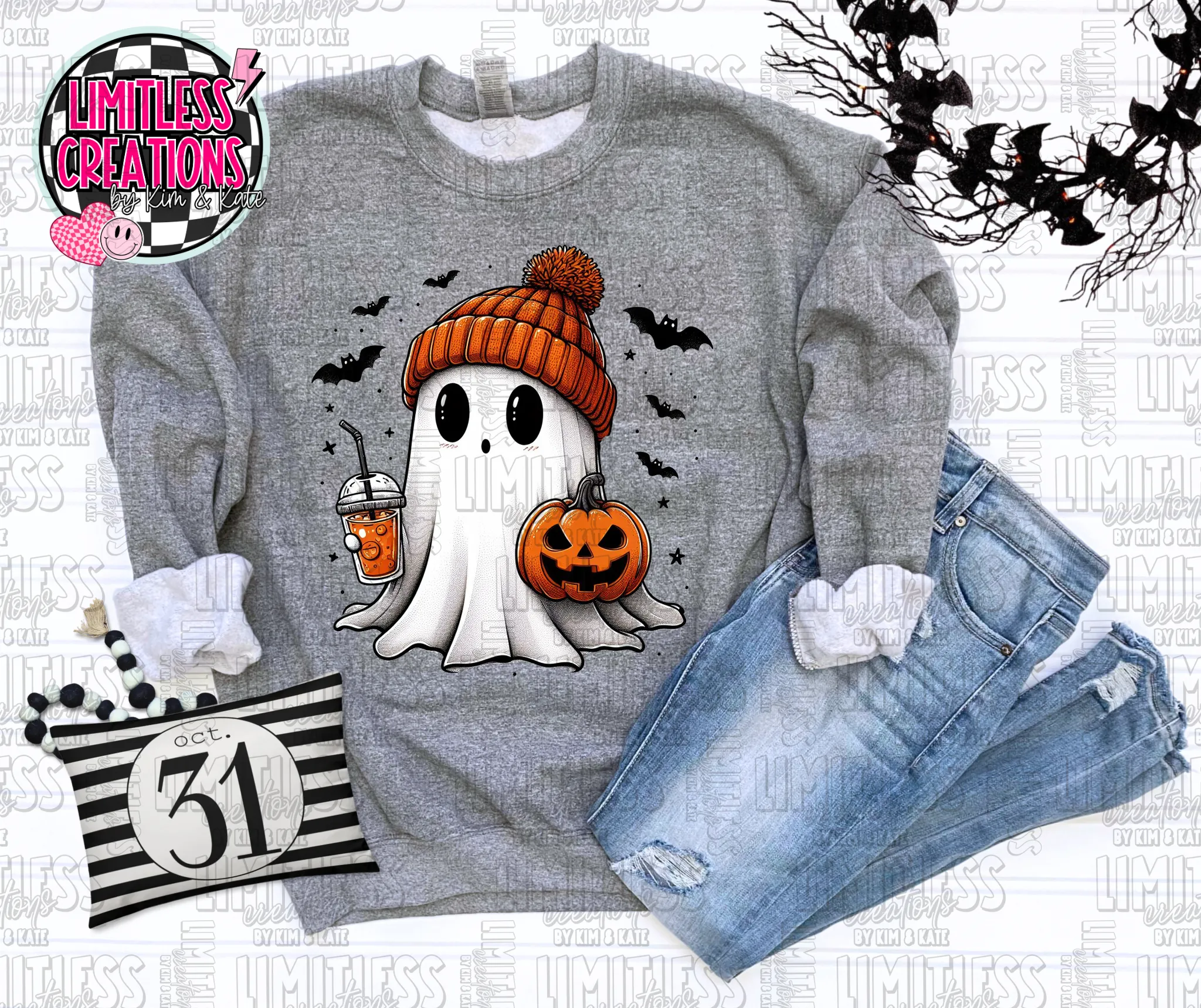 Halloween Cute Ghost  Graphic Shirt