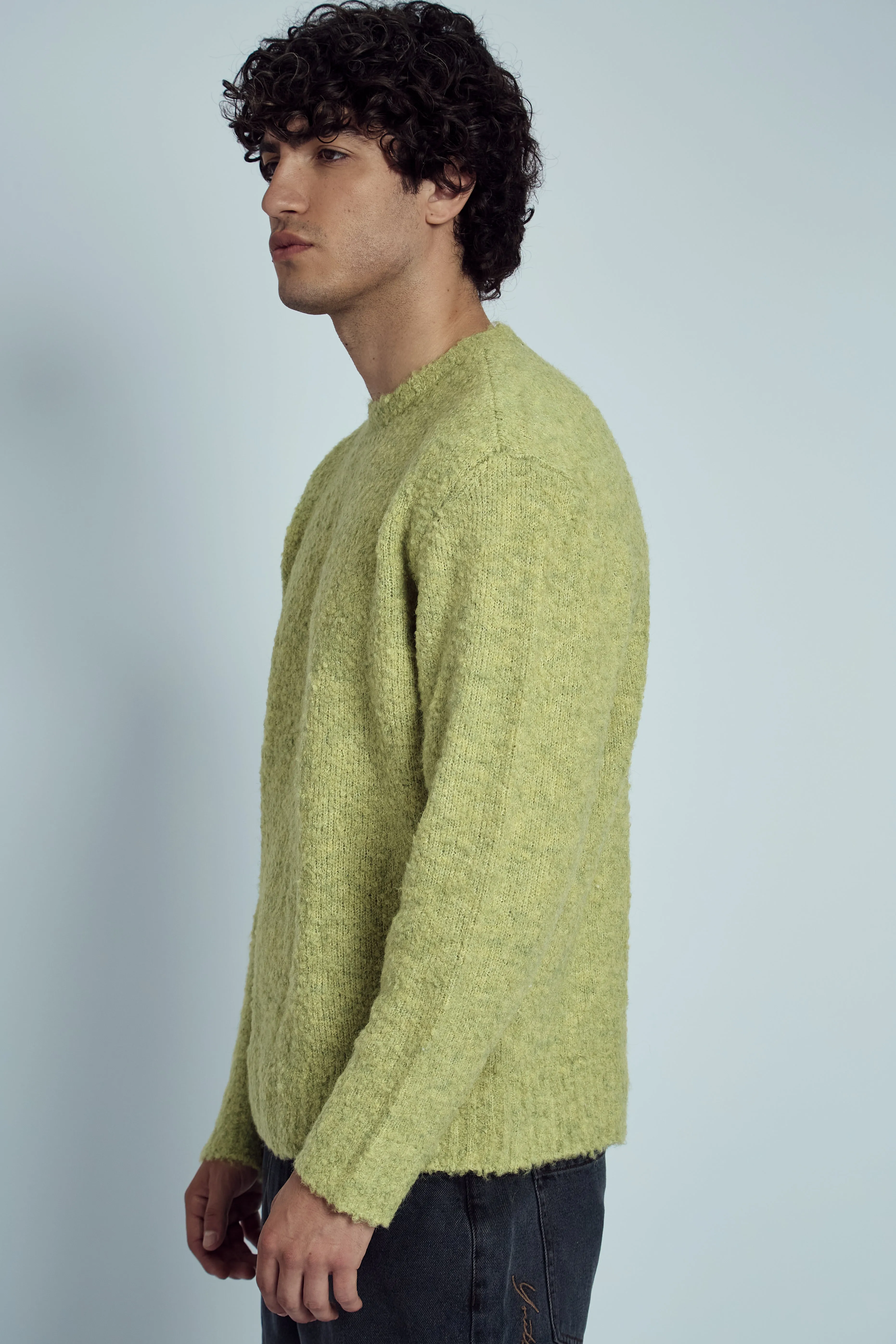 HAREWOOD BOUCLE YARN KNITTED JUMPER