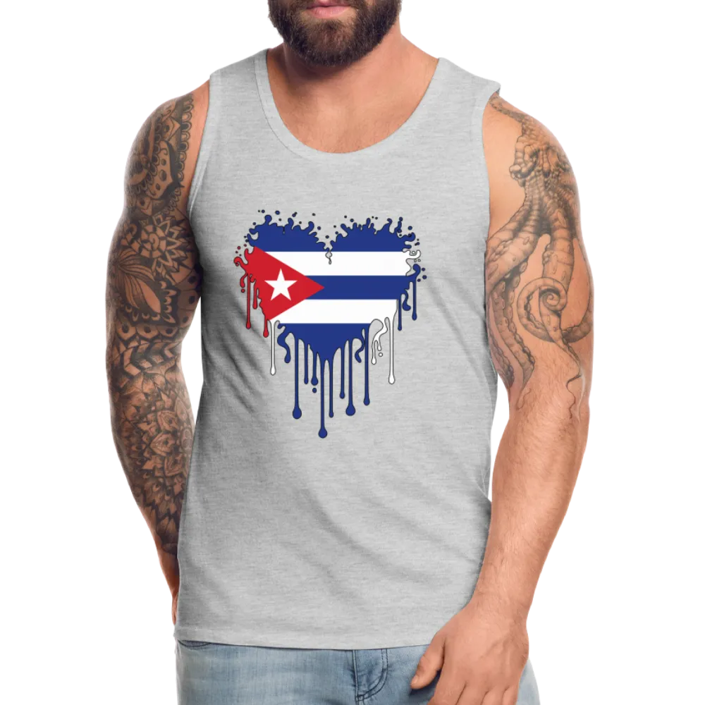 Heart of Cuba Flag Men’s Premium Tank Top