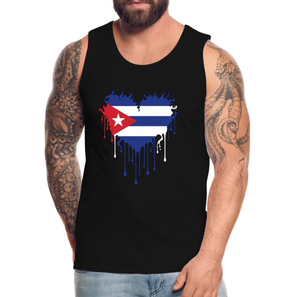 Heart of Cuba Flag Men’s Premium Tank Top