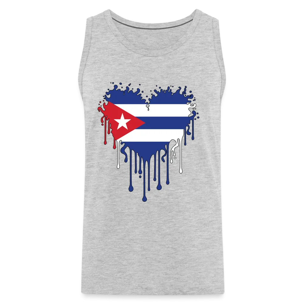 Heart of Cuba Flag Men’s Premium Tank Top