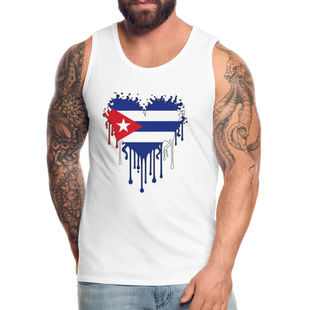 Heart of Cuba Flag Men’s Premium Tank Top