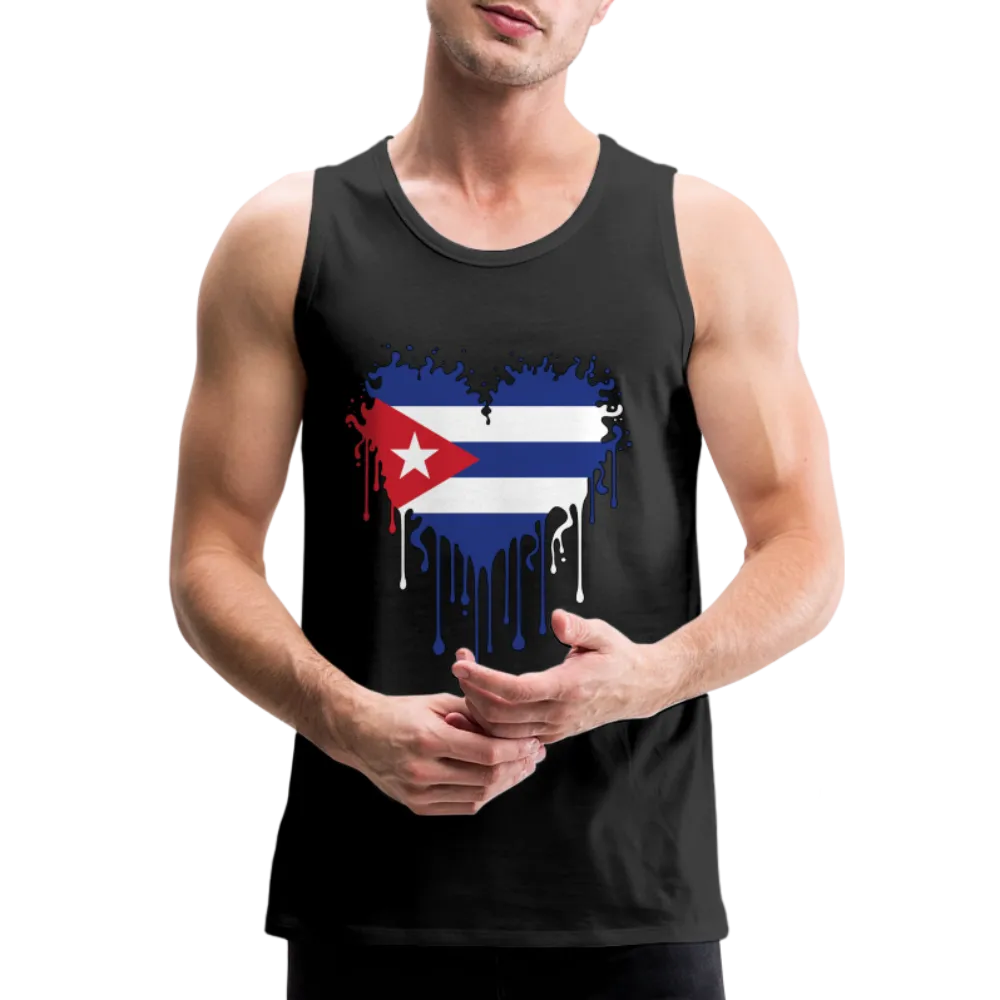 Heart of Cuba Flag Men’s Premium Tank Top