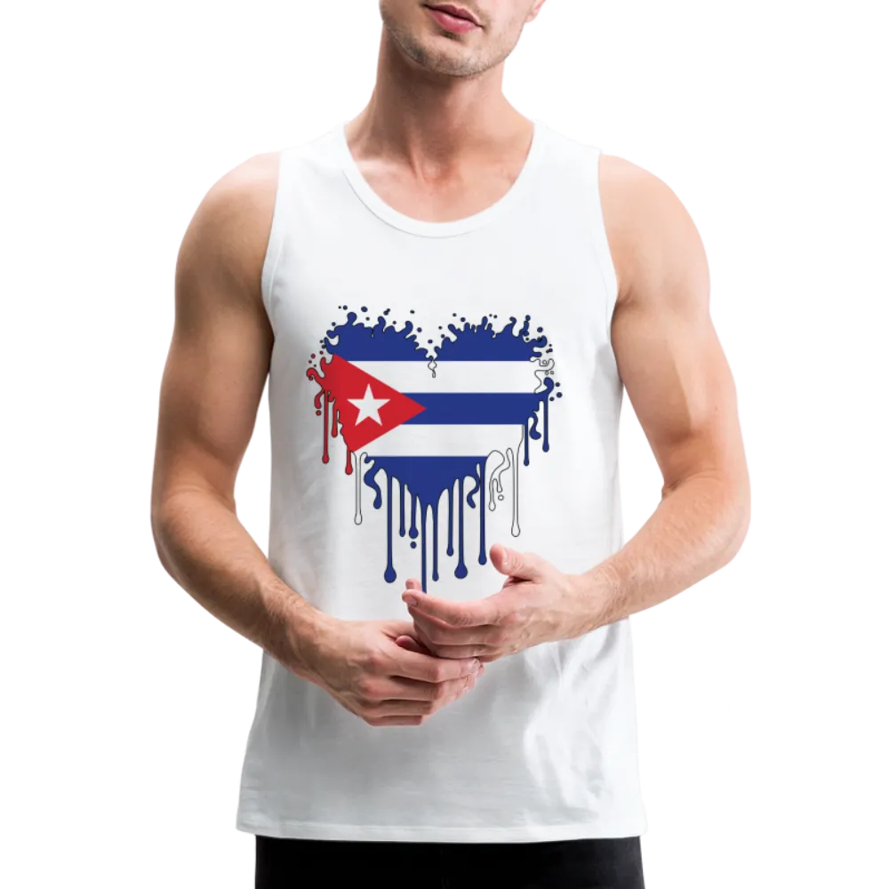 Heart of Cuba Flag Men’s Premium Tank Top