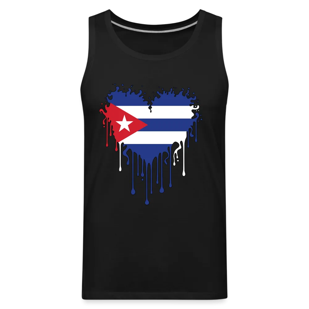 Heart of Cuba Flag Men’s Premium Tank Top