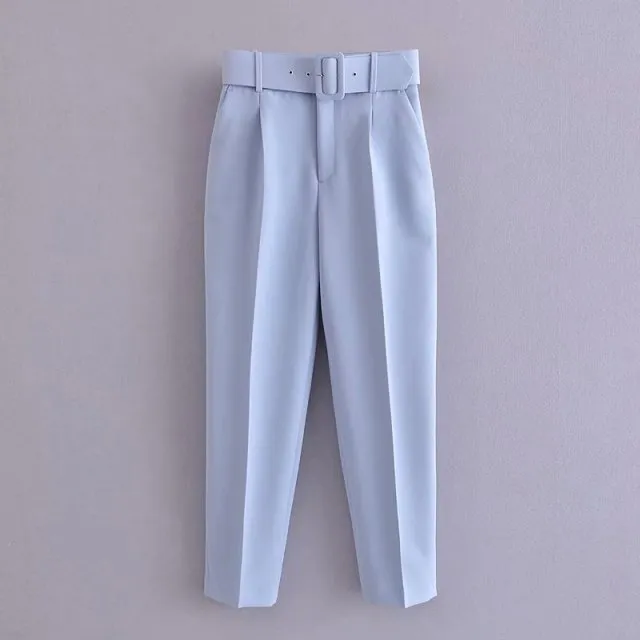 High Waist Straight Leg Wide Trousers Pants | Casual Lady Pants | Special Occasions Pants | Pockets Dress Solid Pants | Women Office Pants