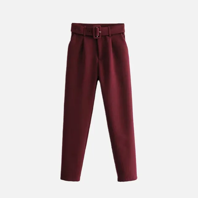 High Waist Straight Leg Wide Trousers Pants | Casual Lady Pants | Special Occasions Pants | Pockets Dress Solid Pants | Women Office Pants