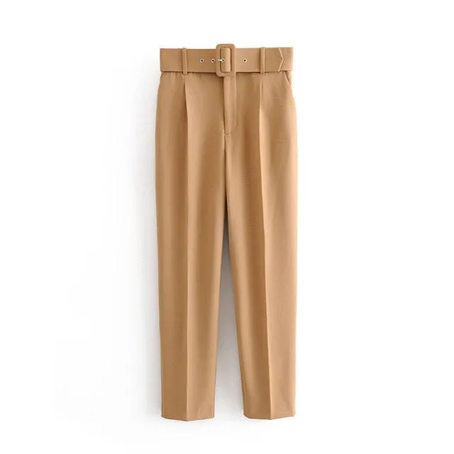 High Waist Straight Leg Wide Trousers Pants | Casual Lady Pants | Special Occasions Pants | Pockets Dress Solid Pants | Women Office Pants