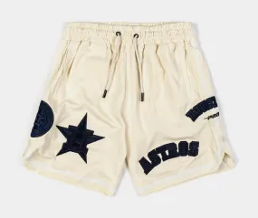 Houston Astros Triple Tonal Woven Mens Shorts (Neutral/Navy)