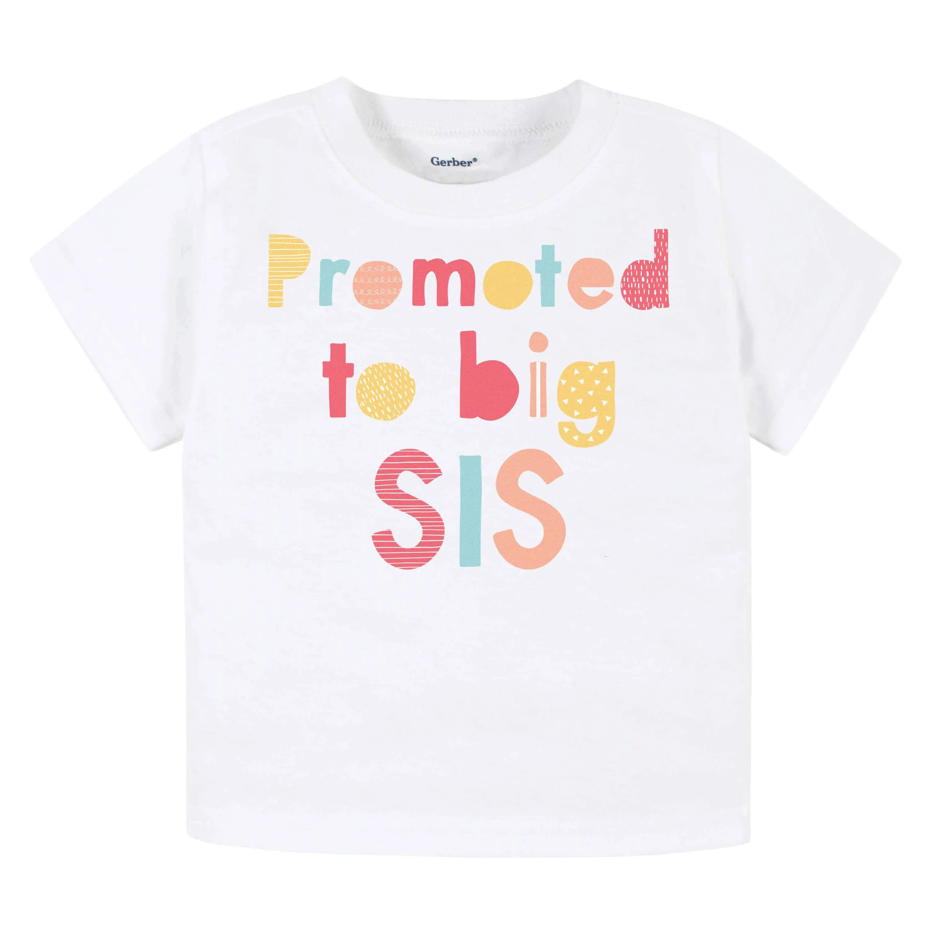 Infant & Toddler Girl "Promoted To Big Sis" Short Sleeve Tee