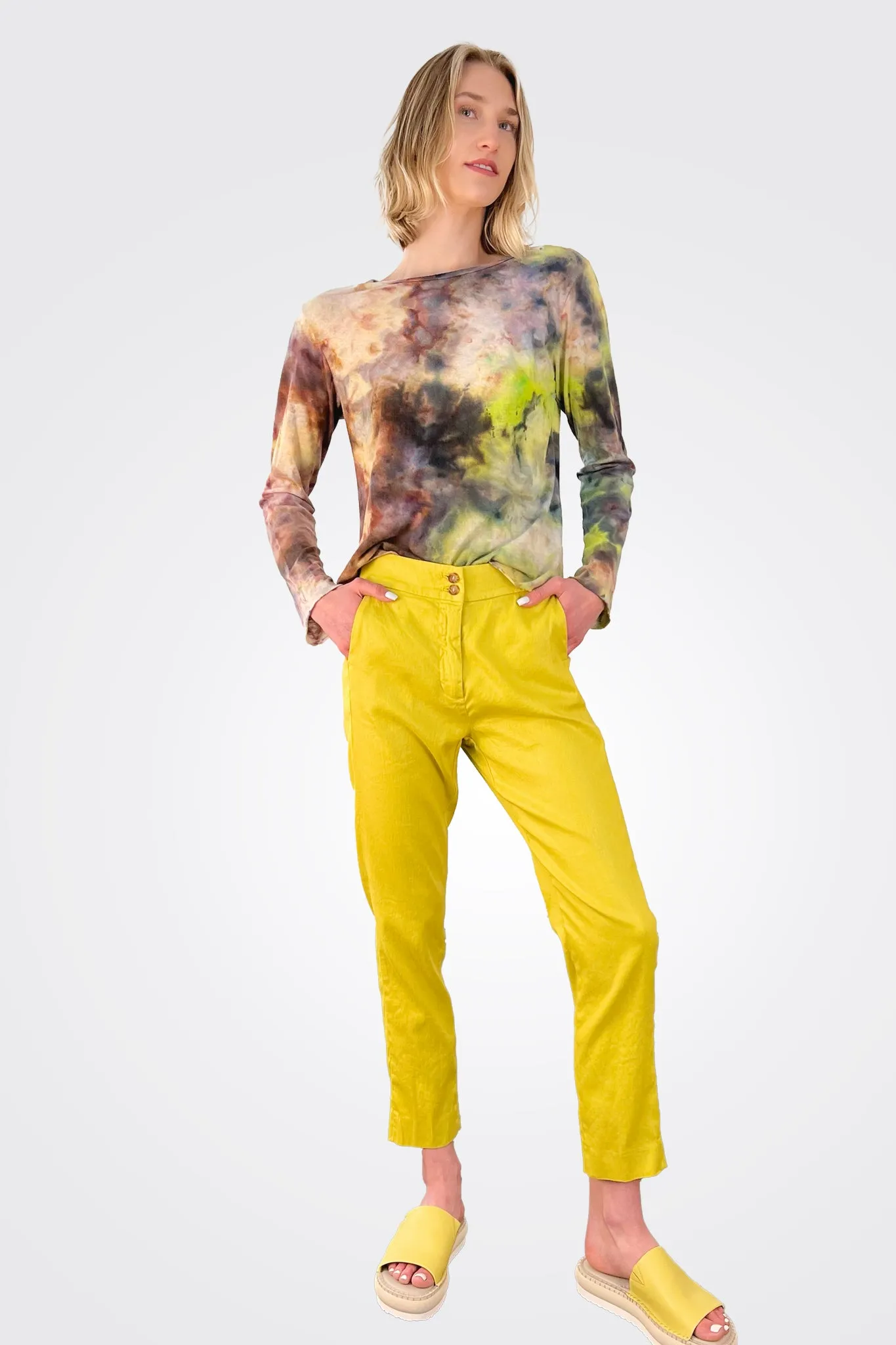 Iris Chino Pant - Acid Yellow