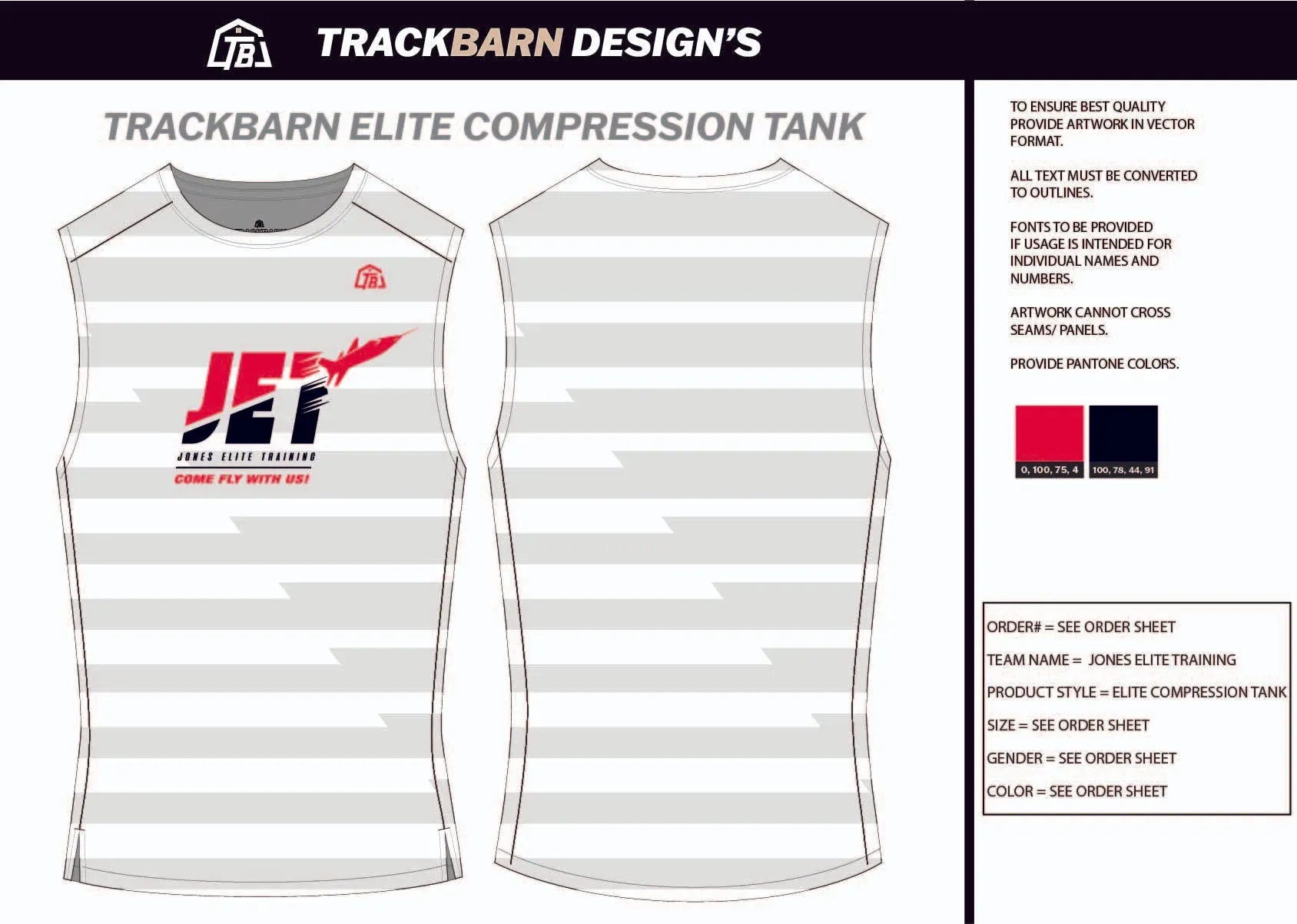 Jones-Elite-Training Mens Track Compression Tank