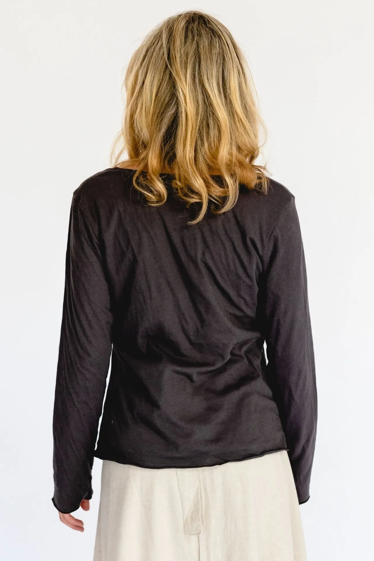 Kora Reversible Top - Charcoal