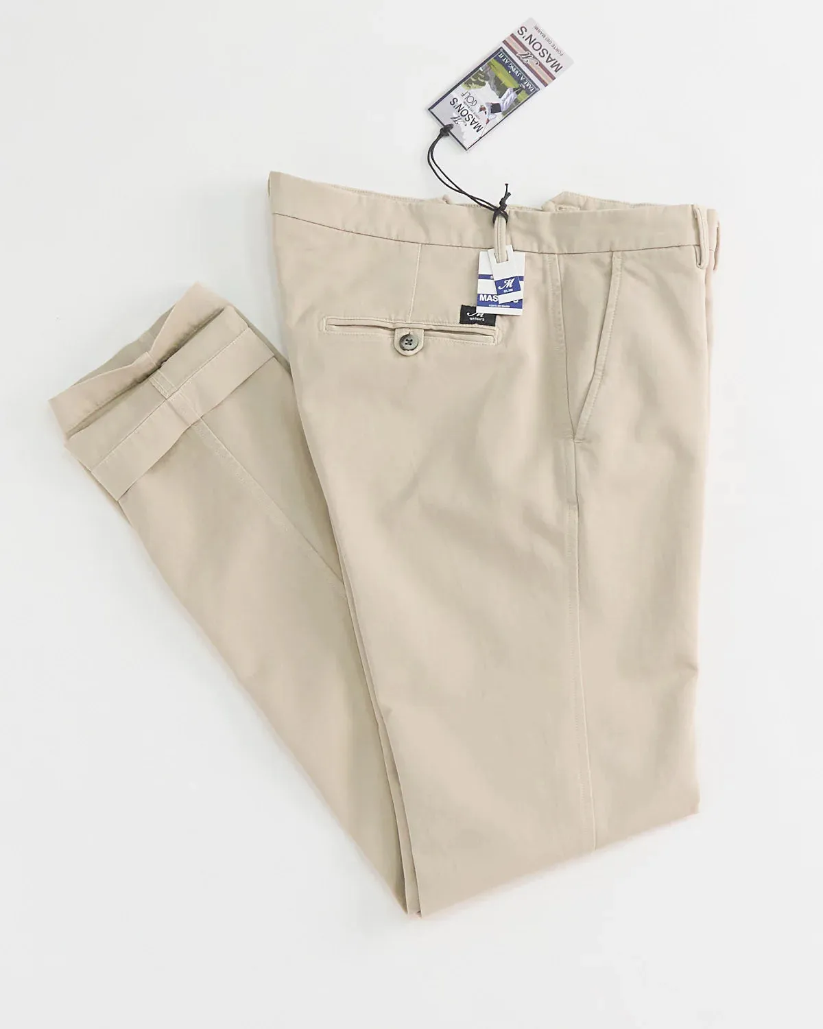 Light Beige Chino Gaberdine Stretch - Mason's