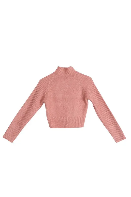 Lilou Crop mock neck sweater