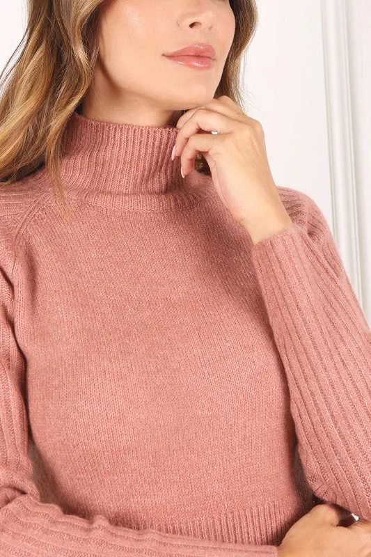 Lilou Crop mock neck sweater