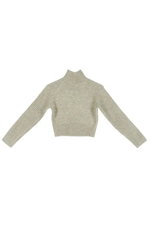 Lilou Crop mock neck sweater