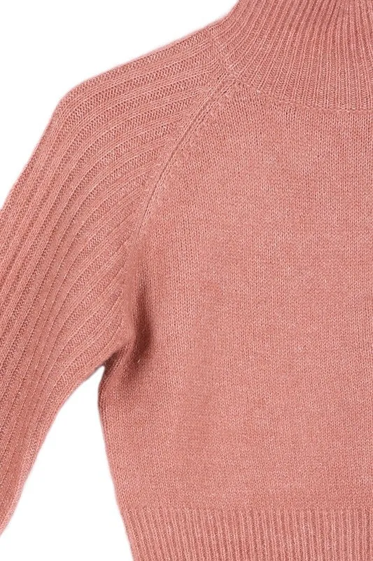 Lilou Crop mock neck sweater