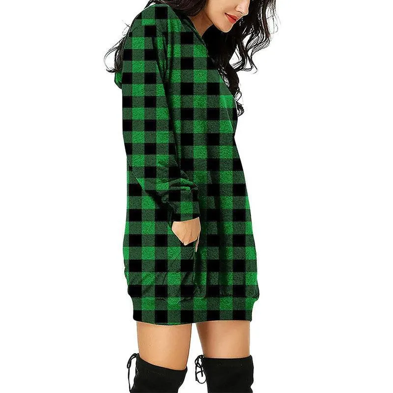 Long Sleeve Sweatshirt Printed Plaid