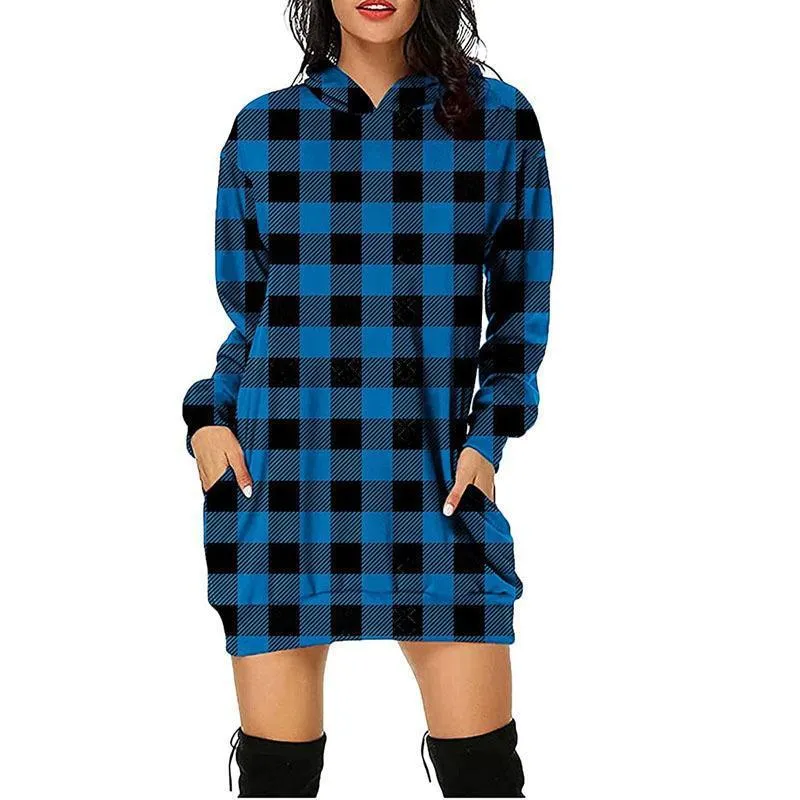 Long Sleeve Sweatshirt Printed Plaid