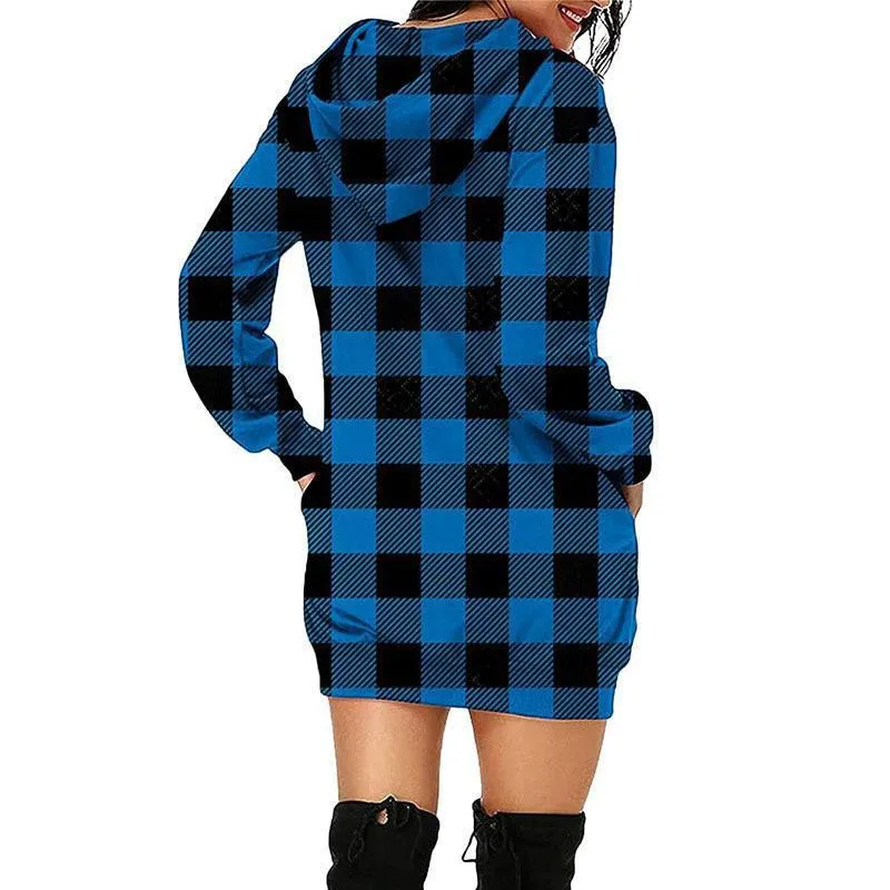 Long Sleeve Sweatshirt Printed Plaid