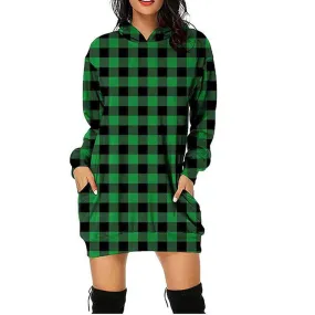 Long Sleeve Sweatshirt Printed Plaid