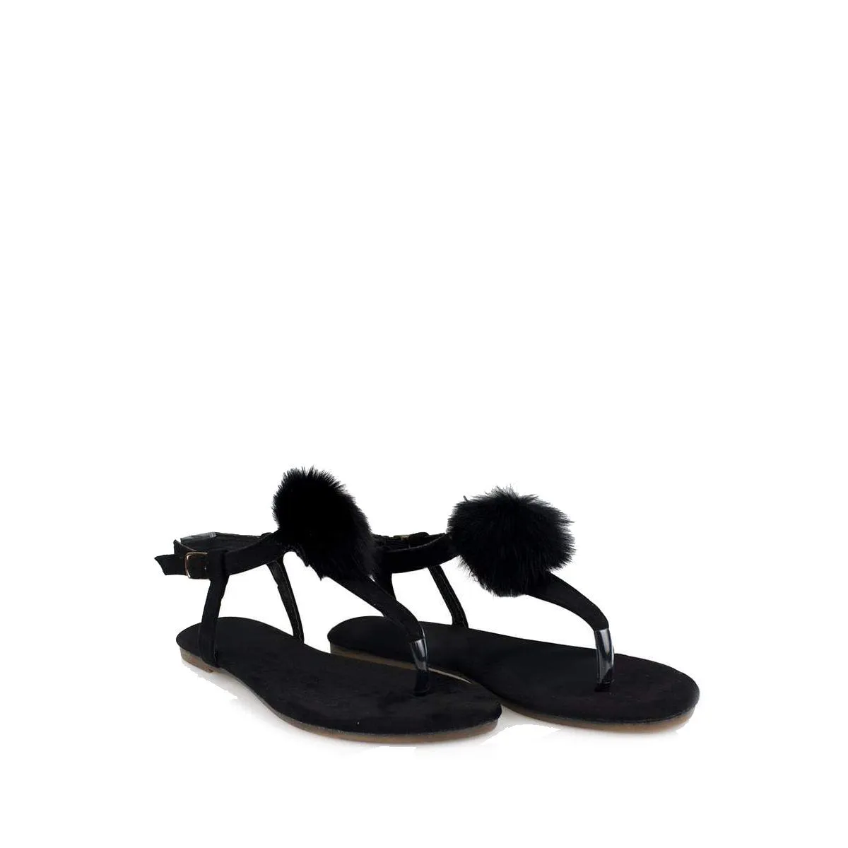 Lottie Toe Post Pom Pom Flat Sandal