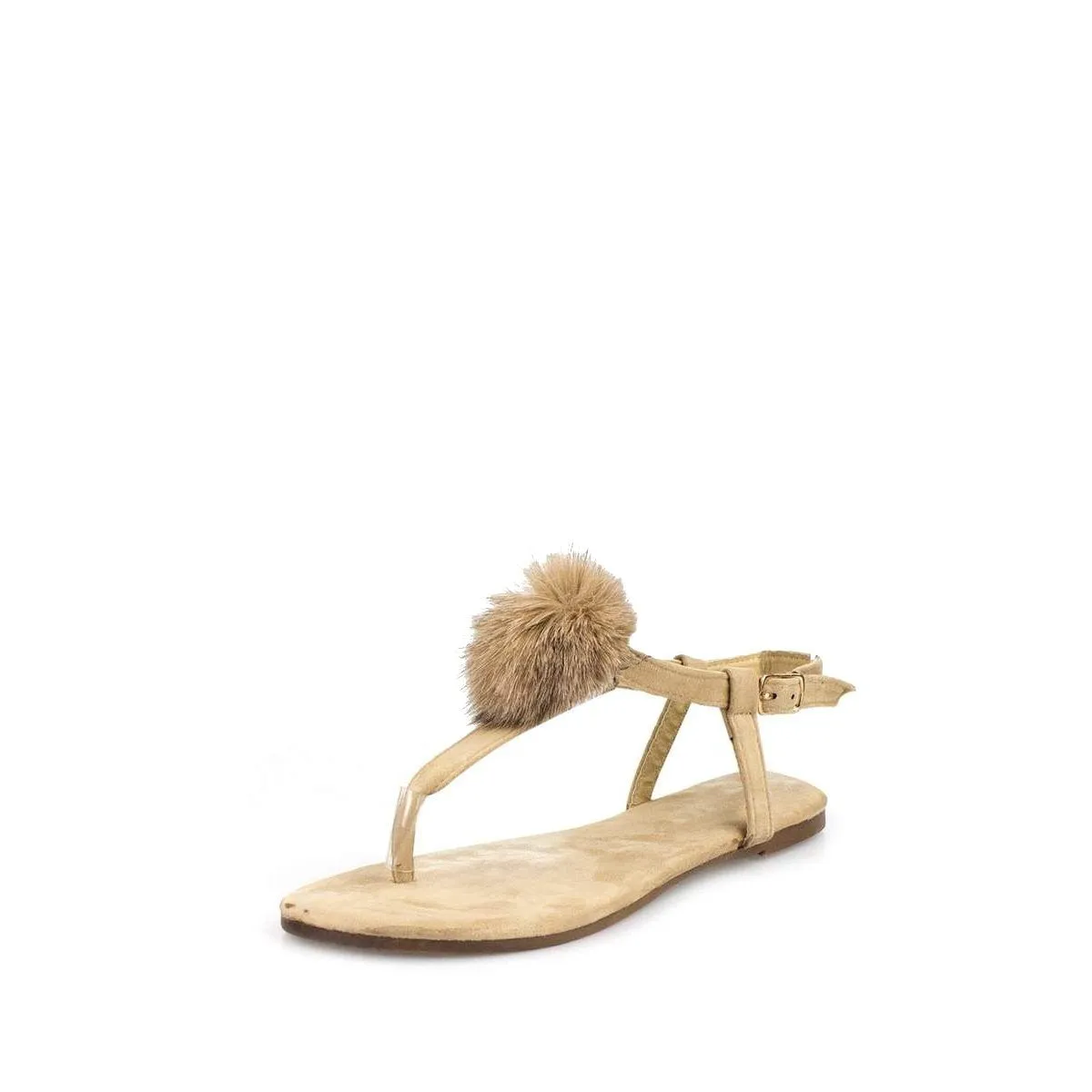 Lottie Toe Post Pom Pom Flat Sandal